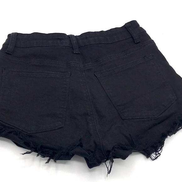 Black Denim Shorts - Picture 12 of 14